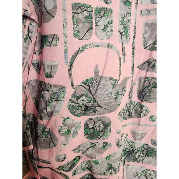 Sz M Lords of Harlech Victor Tea Ceremony Pink Long Sleeved Button Down Shirt - Picture 5 of 6